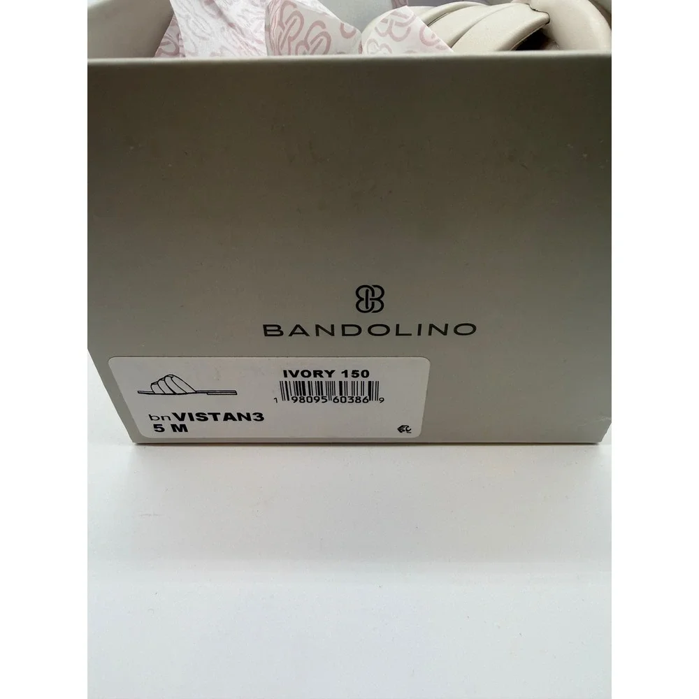 Bandolino Vistan3 Ivory Padded Braided Slide Sandals Womens 5M Flat